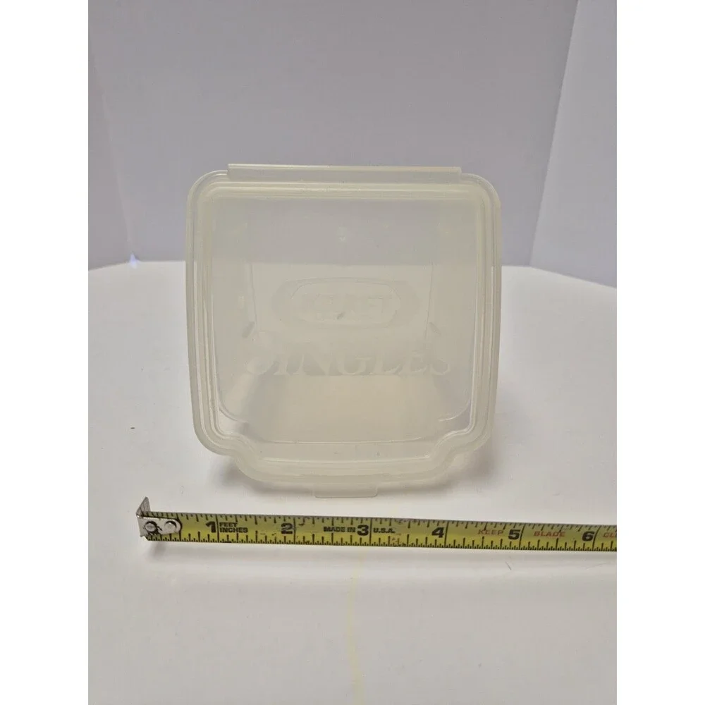 Vintage Clear Plastic Kraft Singles Cheese Container Snap Close Lid